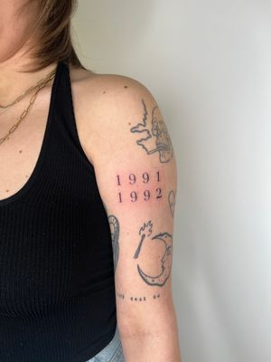 Capture the moment forever with a custom lettering tattoo of your significant date by Emma InkBaby.