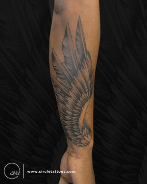 Wings tattoo Done by Vishal Patil at Circle Tattoo Dadar 