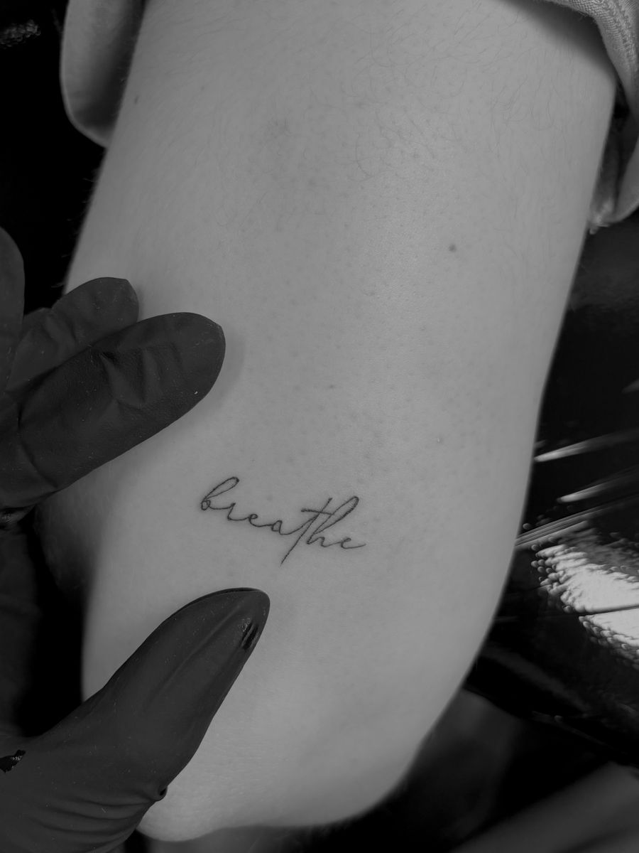 Ruth Hall's Fine Line Script Tattoo • Tattoo uploaded by Ruth Hall