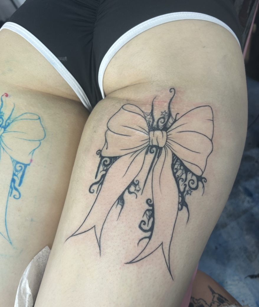 Elegant Ribbon Bow Tattoo • Tattoodo