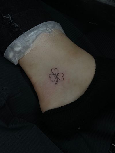 Three leaf clover fine line , fine line tattoo , shamrock clover tattoo , 