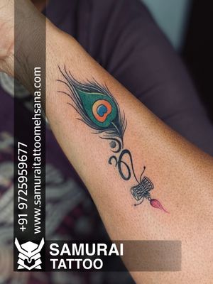feather tattoo |Peacock feather tattoo |Tattoo for girls |feather with om tattoo 