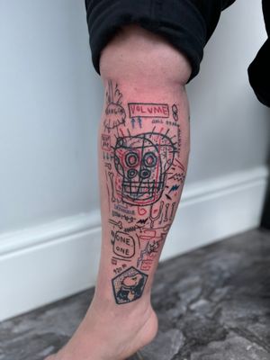 Basquiat inspired leg panel