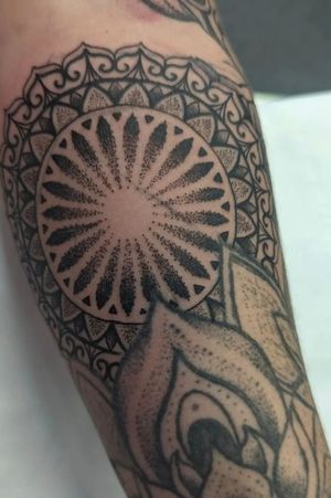 @RushTattoos: Mandala forearm piece 