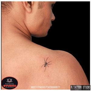 Spider Tattoo On Back..#spider #net #spidertattoo #backtattoo #spidernettattoo #minimal #minimaltattoo #tattoo #tattooed #tattooing #ink #inked #rtattoo #rtattoos #rtattoostudio #ghatkopar #ghatkoparwest #mumbai #india