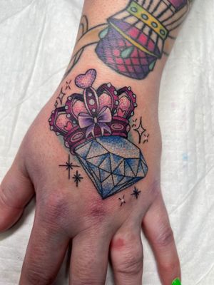 Glitter Hand Tattoo
