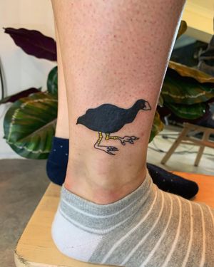 Check out this stunning bird tattoo by jadeshaw_tattoos, featuring a moorhen in an illustrative style. Ignorant yet beautiful!