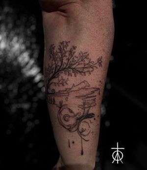 Fine Line Tattoo by Claudia Fedorovici inspired by a painting #customtattoo #finelinetattoo #finelinetattooartist #tattooartistsamsterdam #claudiafedorovici #trmpesttattooamsterdam 