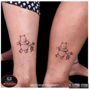 Best Friends Tattoo (Pooh And Piglet).. #winniethepooh #pooh #piglet #disney #friends #friendship #friendshipgoals #friendshiptattoo #matchingtattoos #friendstattoo #love #friendshiplove #dosti #dostiyaari #yaariyan #besties #family #minimaltattoo #tattoo #tattoo #tattooed #tattooing #art #artist #rtattoo #rtattoos #rtattoostudio #ghatkopar #ghatkoparwest #mumbai #india