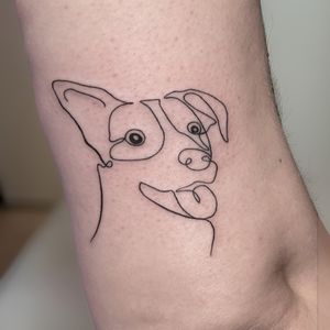 Fine line
Dog tattoo
Dog portrait