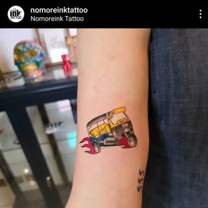 Hot Rod Tuk Tuk 🚗 by No More Ink Tattoo, Bangkok, Thailand