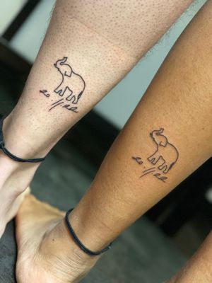 My clients got married in India on elephant back and got matching tattoos and dates