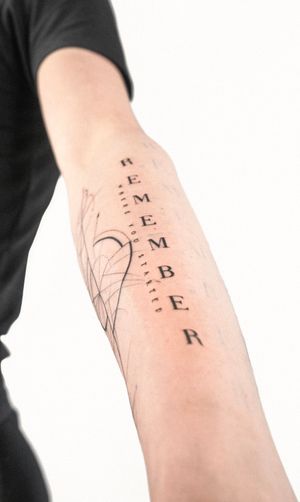 Get a beautifully crafted small lettering tattoo by renowned artist Gabriele Edu. Express yourself in style with this intricate and personalized design.