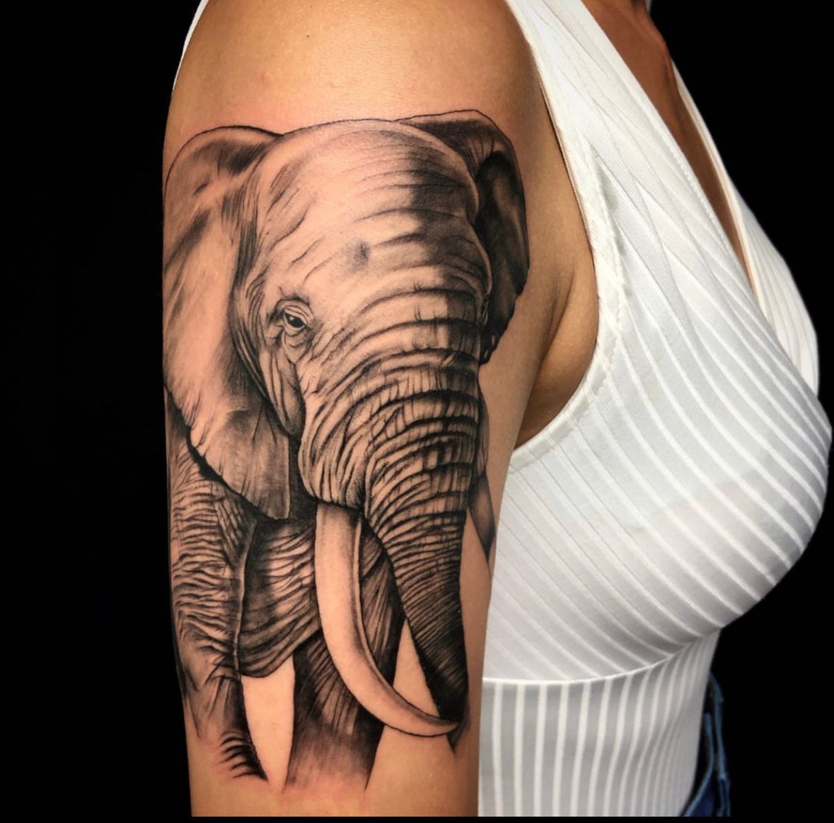 Majestic African Elephant Tattoo • Tattoodo