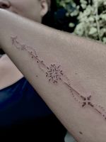 Embrace delicate and dainty vibes with this stunning tattoo by Katerina Nireta. Perfect for those who appreciate intricate details.