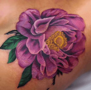 full color realism peony cover up