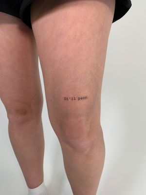 Get a minimalist yet impactful small lettering tattoo by Chloe Hartland. Perfect for those who love subtle and elegant ink art.