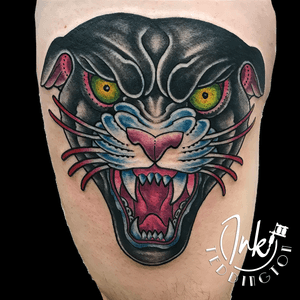 Colour Panther on Thigh