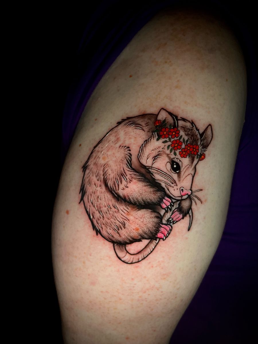 Neo-Traditional Opossum Tattoo by Ben Twentyman • Tattoo uploaded by ...