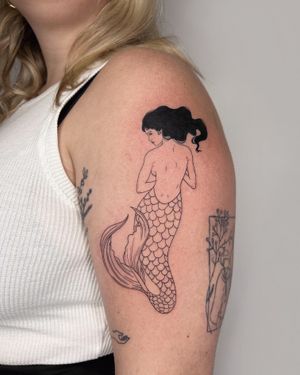 Mermaid 🤍
Done at @almastudio 
Booking: alessia.a.tattoo@gmail.com