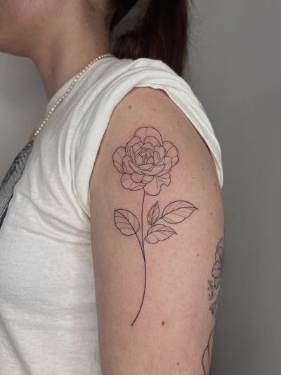 ‘The Peony’ Done at @alma____studio Booking: alessia.a.tattoo@gmail.com