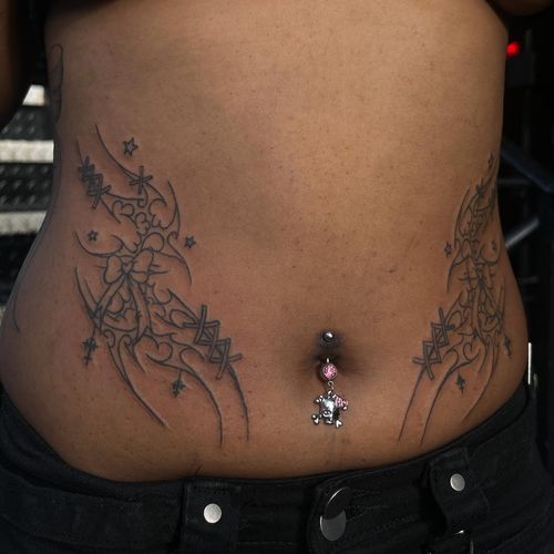 Tribal Hip Tattoo