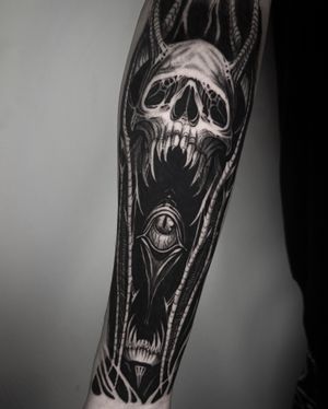 • The gate of hell • dark custom forearm project by our resident @fla_ink 
Get in touch to book with Flavia!
Books/info in our Bio: @southgatetattoo 
•
•
•
#gateofhell #darktattoo #blackwork #darkart #blackworktattoo #forearmtattoo #london #southgatepiercing #amazingink #southgatetattoo #sgtattoo #northlondontattoo #northlondon #londonink #southgate #londontattoo #londontattoostudio #southgateink #enfield 