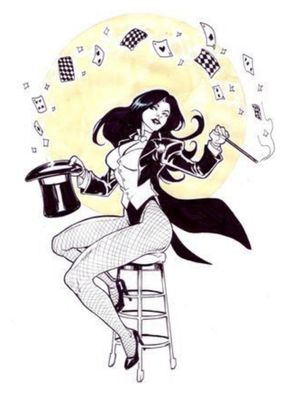 I want to get a tattoo of Zatanna, I'd prefer something a bit, either burlesque or bombshell style, pictures just for a character reference 