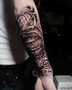 Money in Mouth Tattoo