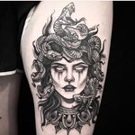 Medusa from Amanda @amandarinertattoo #slavetotheneedle #seattletattoo #tattoos