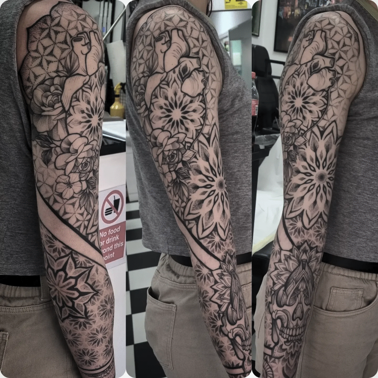 Floral tattoo style