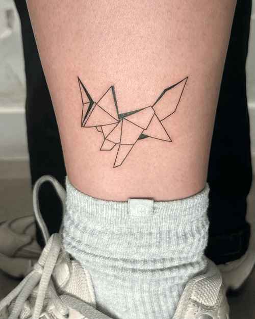 Origami Fox Tattoo