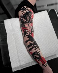 Part of a large-scale project covering two sleeves on the theme of the seven deadly sins