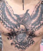 Owl and Skull Tattoo