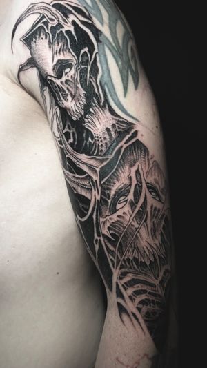 Blackwork tattoo style