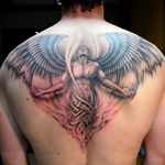 #angel #religioustattoo #religious #backpiece #blackandgrey