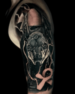 Anubis Skull with Ankh