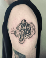 Tiger Head Arm Tattoo