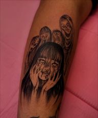 The first tattoo from this years @itsanimemagicinkd ! Adding to this spooky arm with another Junji Ito piece 🖤#tomie #junjiitocollection #tomiejunjiito #mangatattoo #animetattoo #animemagicinkd #animemagicinkd2025