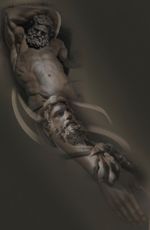 Greek warrior statue sleeve