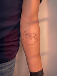 World Map Tattoo