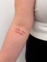 With Love Always Script Tattoo