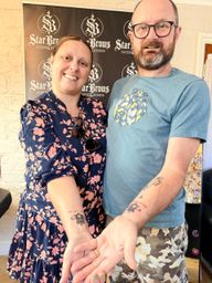 Matching Claddagh tattoos