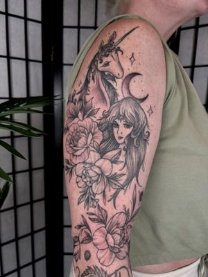 Floral tattoo style