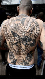 Traditional Eagle and Snake Backpiece