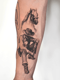 Detailed Cowboy and Horse