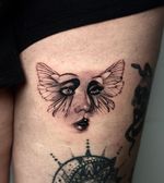 Butterfly Face Tattoo