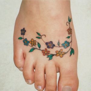 Floral tattoo by Adirondack Tattoo #flowers #floral