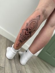 Mandala Leg Tattoo
