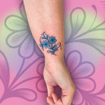 Blue Flower Tattoo